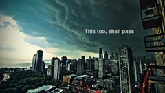 cityscape quote motivational clouds USA sky storm Chicago