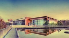 cityscape reflection building