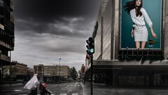 cityscape road street traffic lights