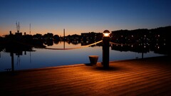 cityscape Sea dark pier