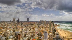 cityscape Sea sky clouds beach