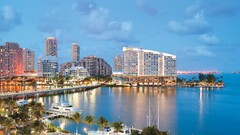 cityscape skyscraper boat Miami