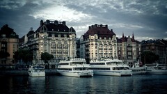 cityscape stockholm water City