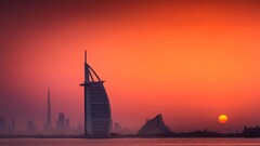cityscape sunset dubai