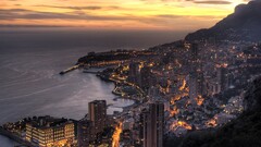 cityscape sunset monaco Sea sky sunlight