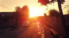 cityscape urban sunlight