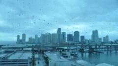 cityscape water drops Miami
