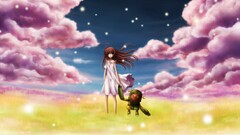 Clannad Anime anime girls sky