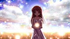 Clannad anime girls Anime redhead sky