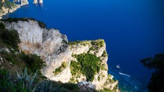 cliff water boat Italy