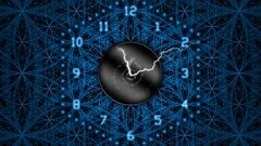 clocks Lightning numbers pattern digital art circle time