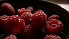 closeup Berries food fruit raspberries
