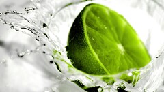 closeup limes liquid Green food