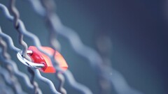 closeup macro fence lock metal Simple Background