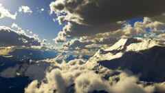 clouds Mountains landscape nature sky