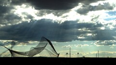 clouds sun landscape