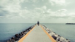 coast path Sea sky horizon