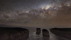 coast sky Stars night nature Australia