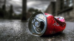 coca-cola can metal rain