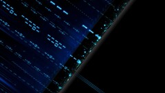 code blue binary digital art