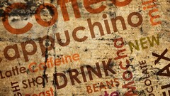 coffee Typography artwork brown Beige