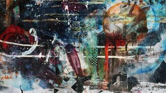 collage abstract artwork colorful