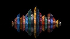 colorful Anime artwork digital art collage reflection