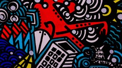 colorful artwork red