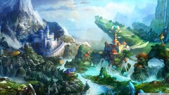 colorful castle fantasy art