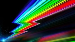 colorful lines digital art blue cyan Green yellow red pink