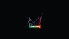 colorful liquid Minimalism Simple Background black background