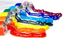 colorful painting path white background