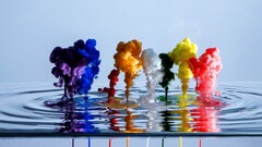 colorful photography Simple Background water paint in water