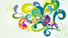 colorful Simple Background Stars abstract shapes artwork