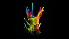 colorful splashes painting