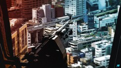 comic art cityscape artwork gun digital art machine gun