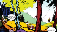 comics calvin and hobbes philosophy colorful