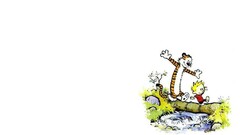 comics calvin and hobbes white background