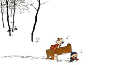comics calvin and hobbes white background