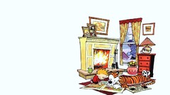 comics calvin and hobbes white background