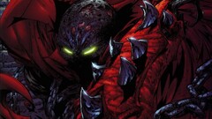 comics Spawn demon glowing eyes green eyes