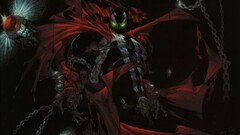 comics Spawn demon green eyes comic art