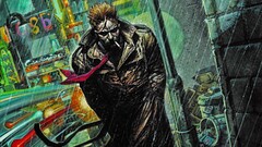 Constantine Hellblazer comic art rain City smoking artwork Green