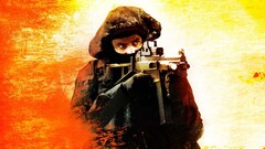 counter-strike global offensive orange background video games