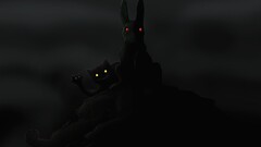 creepy artwork dark glowing eyes red eyes