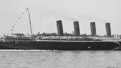 cruise ship monochrome vintage vehicle ship