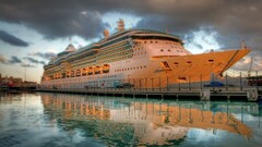 cruise ship vehicle reflection ship