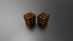 Cube digital art Simple Background render cgi 3d 3D Blocks
