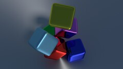 Cube Minimalism 3d digital art render Simple Background cgi