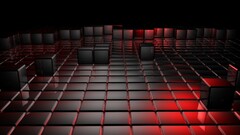 Cube render red digital art 3d 3D Abstract abstract 3D Blocks